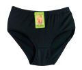 Pack of 2 Soft Jersey Cotton Blended Stuff Underwear Panties for Girls & Women For Casual And Specific Periods Briefs For Women's In Black Skin Colors. 