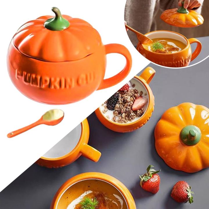 300ml/500ml/850ml%20Halloween%20Pumpkin%20Shaped%20Ceramic%20Cup%20Spoon%20Kawaii%20Soup%20Mug%20With%20Lid%20Oatmeal%20Cup%20Creative%20Water%20Cup%20-%20Image%202