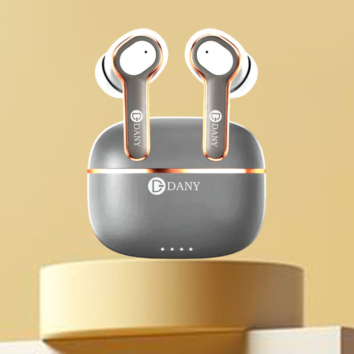 Dany Airdots 220 Pro Plus Quad Mic, ENC Wireless Earbuds, Gaming mode 40 MS Low Latency Earbud With 35 Hours Total Playtime, IPx5 Water Resistance Wireless Earphones With Voice Assistance Bluetooth Ear buds And Headphones