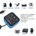 Multi USB Hub 3 Ports + Card Reader 2.0 Hub Combo High Speed USB Splitter All In One USB Adapter For SD/TF/MMC/M2/MS/MS. 