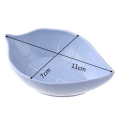 8pcs Tiny Leaf Shape Plates Portable Food Snack Dip Sauce Seasoning Tray. 