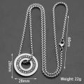 wholesale Stainless Steel Vintage Viking Wind Rune Letter Circle Pendant for Men's Titanium Steel Corrosion Necklace men jewelry. 
