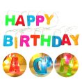 Letter Happy Birthday LED String Lights Birthday Party Decorations Kids Boy Girl Adult DIY 1st First Supplies Banner. 