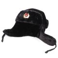 Soviet Military Badge Russian Ushanka Bomber Hat Pilot Hat Faux Rabbit Winter Hat With Fur Earmuffs Snow Hat Cycling Cap Ski Cap. 