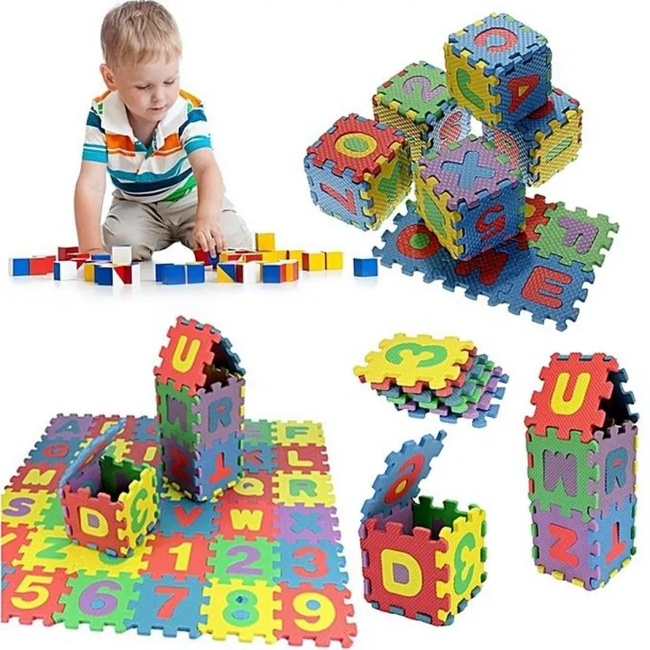 Kids%20Foam%20Play%20Mat%20(36-Piece%20Set)%205%20x%205%20CM%20Interlocking%20Alphabet%20and%20Numbers%20Floor%20Puzzle%20Colorful%20EVA%20Tiles%20Girls,%20Boys%20Soft,%20Reusable,%20Easy%20to%20Clean%20-%20Image%203