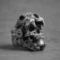 Retro Punk Skeleton Skull Rings For Men Women Gothic Halloween Accessories Gifts Personality Male Biker Rock Rap Ring Jewelry. 