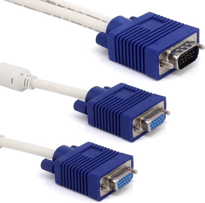 VGA%2015%20Pin%20One%20Male%201%20to%202%20Dual%20Female%20SVGA%20VGA%20Monitor%20Y%20Splitter%20Cable%20Wire%20Cord%20Blue%20Connectors%20for%20TV%20Computer%20Projector%20-%20Image%204