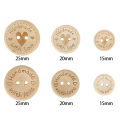 SF 50pcs 15mm/20mm/25mm Wooden Buttons Heart Printing Sewing Buttons Knitting Sweater Buttons Kids Clothes Decor Replacement Buttons Sewing Accessories. 