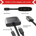 Lenovo HDMI To VGA Adapter With Audio, Gold-Plated 1080P Active HDMI To VGA Converter With Micro USB, 3.5mm Audio Port. 