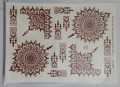Waterproof Red Henna Mehndi Temporary Tattoo Mehndi Sticker for Girls Hand Henna Classic Design Sticker Tattoo Instant Mehndi Sticker. 