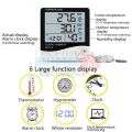 HTC-2 Digital LCD Temperature Humidity Meter Indoor / Outdoor Room Thermometer Clock Hygrometer with sensor Greenhouse Room Indoor Thermometer Monitor Clock Beep , Egg Incubator , Fish Tank Temperature Controlling. 