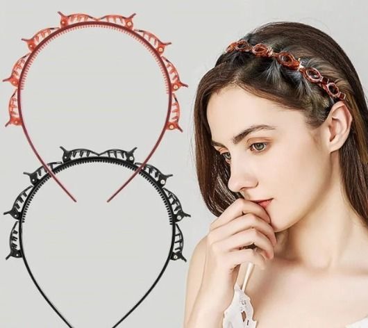 1%20Pcs%20Black%20Braider%20Hair%20Style%20Twister%20Hair%20Band%20Non%20Slip%20Hairband%20Brown%20Double%20Hairstyle%20Hair%20Pin%20Clip%20Hair%20Styling%20New%20Fashion%20Hair%20Bands%20Women%20Girls%20-%20Image%204