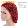Crochet Hair Net Stylish Tangle-free Hair Nets Set of 3 Perfect for Shower Sleep Crochet Hats Hand Woven Mesh for Easy Use Southeast Asian Buyers' Favorite Medium Length Hair Net. 