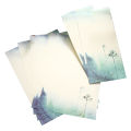 Stationary Letter Delicate Pattern Chinese Painting Lotus Flowers Letter Paper Envelope. 