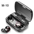 NEW 100 Original M10, M11, M32, M90 Pro, F-9, F-9 Pro TWS Bluetooth Earphone Stereo LED Display 5.0 Wireless Earbuds Smart Touch Control Music Earphone Bass with MIC 2000mah Charging Case | Gaming Headset with Microphone - Air Buds Ear buds Airpods, Audio. 