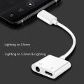 2 in 1 Lightning Jack Best iphone Jack Lightning To 3.5mm Handfree Jack 2 in 1 Earphone Audio Adapter For iPhone Headphone jack Converter Adapter Splitter Gaming Adapter Compatible for iphone.. 
