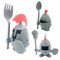 Durable Egg Rack Knight Design Boiled Egg Cup Holder with Spoon Easy to Clean Reusable Plastic Egg Holder for Kids Fun Practical Kitchen Accessory Egg Organizer. 