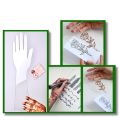 Acrylic Mehandi Practice  Hand in transparent with Scrub Card. 