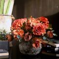 1/3 Bunches 30cm Artificial Hydrangea Roses DIY Indoor Home Decoration Real Touch Decorative Flowers. 