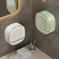 Luxury Soap Holder with Drain Tray, Waterproof Soap Dish with Drainage Box, Soap Box, Soap Dish with Lid, Wall Mounted Drain Soap Box with Flip Lid for Bathroom. 