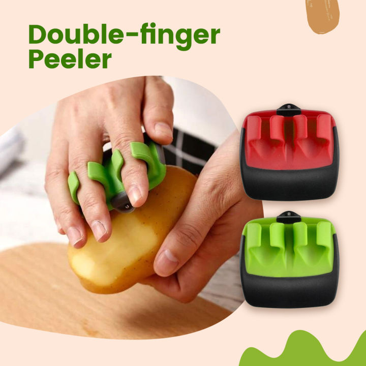 Peeler Cutter/Multi-function Stainless Steel Double Finger Fruit and Vegetable Peeler Cutter Slicer