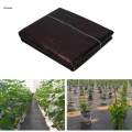 Durable Black Soil Barrier Landscape Fabric with Grid Strips Heavy Duty. 