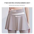 【HOT】 Women Yoga Tenis Skirts High Waist Sports Leggings Fitness Gym Quick-Dry Skirt Athletic Running Leggin. 