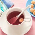 5PCS White Porcelain Egg Spoons Ceramic Spoons Coffee Spoon Dessert Spoon Mocha Dip Serving Spoon. 