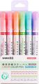 Pack of 6 Curve Highlighter Pen Set - Curve Highlighter Set - Tip Pens with 6 Different Curve Shapes Highlighter - Coloured Curve Pens, Graffiti Marker Pen for Writing, Drawing, Schools. 