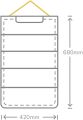 Multi-Functional 20 Pockets Wall Hanging Organizer Bedroom Wall Decor Stationery And Tools Organizer with Pockets For DIY Tools (68X42cm - Gray). 