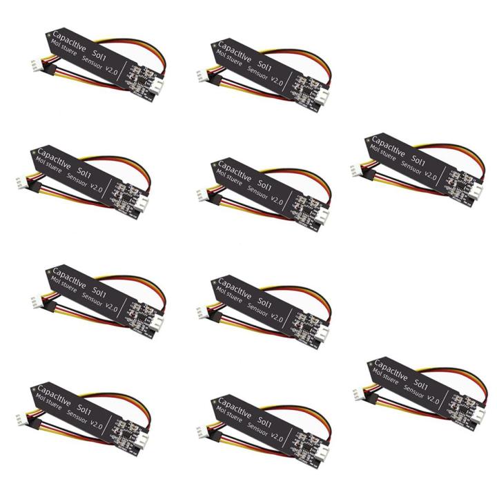10PC Capacitive Soil Moisture Sensor Module 3.3-5.5V 3-Pin for Garden