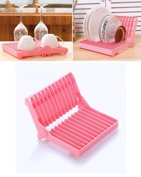 1pcs Plate Rack Dish Rack, Kitchen Folding Countertop Dish Bowl Cup Drying Draining Board Rack Holder Stand Kitchen Storage
