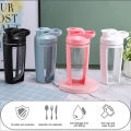 500ml Sport Shaker Bottle with Lid Flip Cover Precise Scale Leak-proof Protein Shakes Water Bottle Outdoor Activities Mixing Cup Small. 