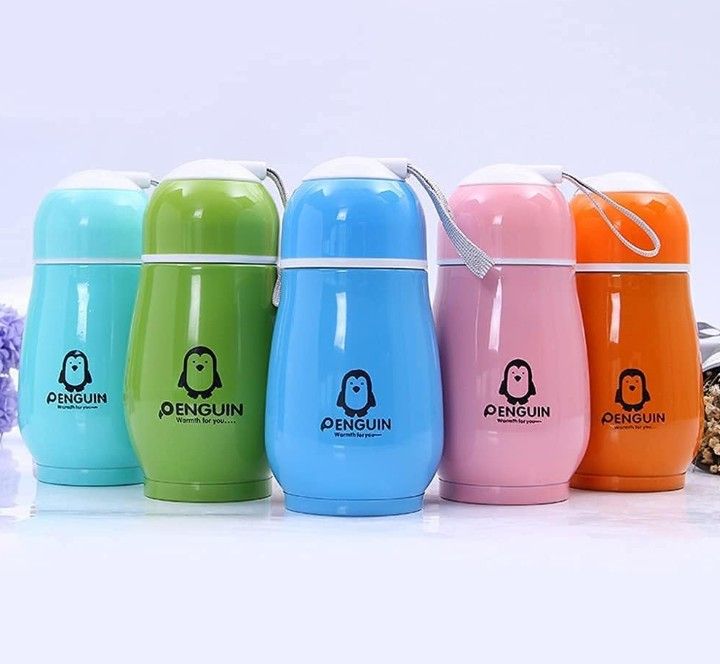 Penguin Hot & Cool Bottle Stainless Steel Vacuum Cup Flask Mug Kids Random Color