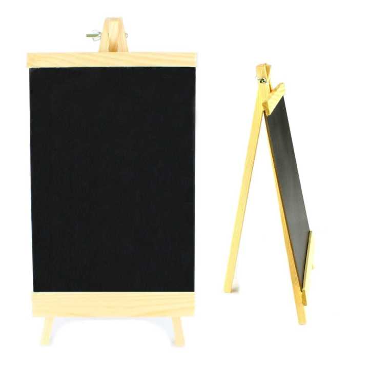 Pine Wood Easel Chalkboard for Kids Wooden Memo Black Board Collapsible Writing Boards
