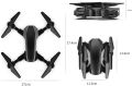 DM99 Drone with Dual Camera, 4K UHD Camera DM99 Drone, RC Quadcopter with 3D Flips, Trajectory Flight, Headless Mode, Altitude Hold, One Key Take Off/Landing, Bag and 2 Batteries. 