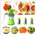 New 3 in 1 Vegetable Cutter, Multifunctional Vegetable Slicer, Drum Slicer for Kitchen - 3 in 1 Rotary Cheese Grater Slicer and Peeler - Manual Hand Cutter - Drum Grater Machine kaddu kash. 
