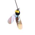 Funny Simulation Insect Cat Teaser Stick Detachable with Bell Cat Feather Toy Random Color Bite Resistant Pet Interactive Toy for Self Happy. 