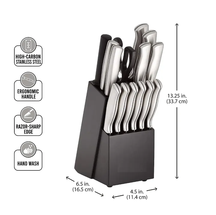 Techmanistan%2015%20Piece%20Kitchen%20Knife%20Block,%20Stamped%20High%20Carbon%20Stainless%20Steel%20Steak%20Knives,%20Sharp%20Knife%20Set%20with%20Wooden%20Block,%20AR+COOK%20Stainless%20Steel%2015%20Piece%20Cutlery%20Set%20-%20Image%205