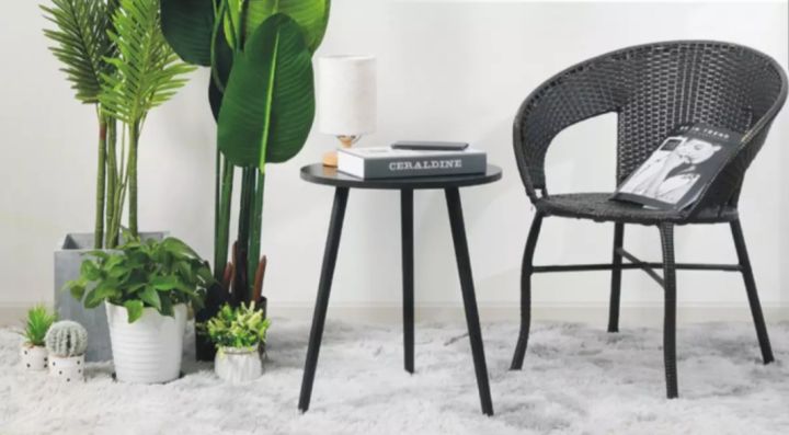 BLACK%20ROUND%20Stylish%20Side%20TABLE%20Coffee%20Table%20(Stool)%20%20Home%20Decor%20-%20Image%203