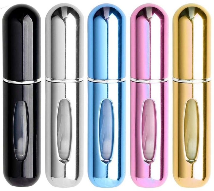 New Imported Fashion Road 1PC 5ml Refillable Perfume Atomizer Spray Bottle ,Portable Mini Perfume Atomiser Bottles Easy to Fill Scent Aftershave Pump Case for Traveling and Outgoing