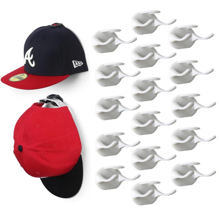 Hat Hook Wall Door Baseball Cap Hanger Necklace Hook Adhesive Hat Hooks For Wall Hat Rack For Baseball Caps Strong Hold Hat Hangers For Wall