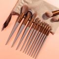 13 Pcs Makeup Brush Set Soft hair Loose Powder Eyeshadow Concealer Contour Eyeliner brush Foundation Beauty Cosmetic tools. 