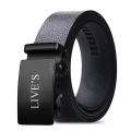 Auto lock buckle belt for men easy adjustable pvc rubber-leather belt for man. 