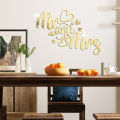 Acrylic Sticker Seamless Elegant Sticky Mr Mrs Wall Decal. 