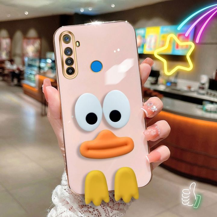 FELMYST Cute Duck Phone Case For OPPO Realme 5/5I/5S/6I Luxury 3D