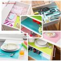 4Pack Refrigerator Liners, 17.7x11.4 Inch EVA Fridge Liner Refrigerator Mats Washable Shelf Liner Can Be Cut for Glass Shelves Kitchen Cabinet. 