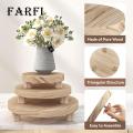 Wooden Round Stool Handcrafted Wooden Plant Stand for Indoor Outdoor Home Decor Stylish Flower Pot Holder with Wood Legs Buyers' Favorite Wooden Plant Pot Stand. 