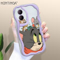 Hontinga for Vivo Y17S Back Cover Tom and Jerry Cream Texture Phone Case Wavy Edge Soft Silicone Cover. 