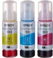 Epson 103 Original Ink Bottle Set ( Black / Cyan / Yellow / Magenta ). 